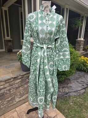 Gorgeous Green Printed Maxi Dress-NWT